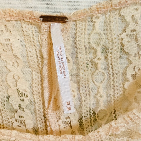 Free People Cream Lace Top - Picture 5 of 9